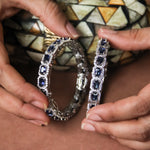 Load image into Gallery viewer, Blue Rose Bangles