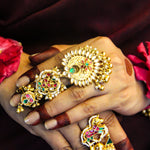 Load image into Gallery viewer, Triveni Ring and Ashwa Moti Ring
