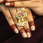 Load image into Gallery viewer, Triveni Ring and Ashwa Moti Ring