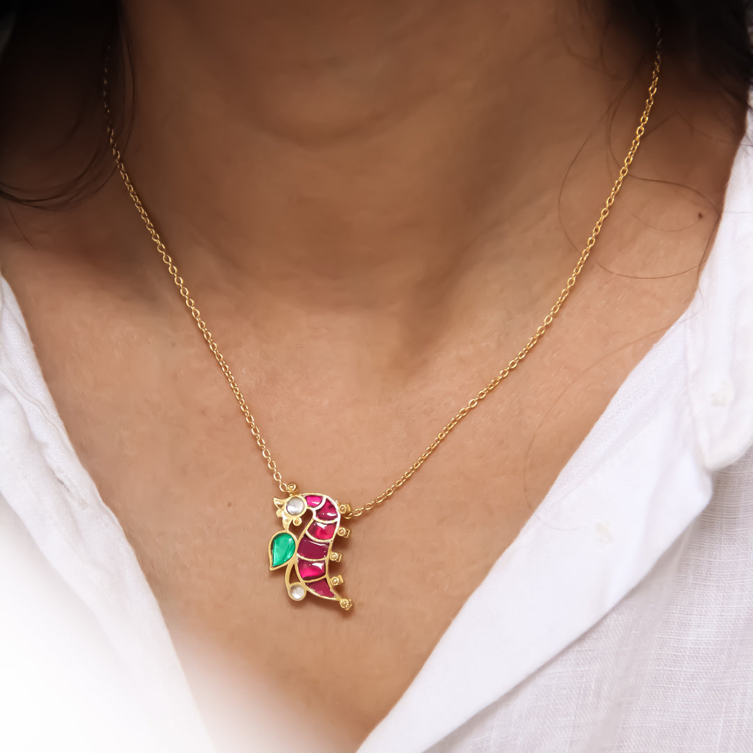 Nritya Mor Single Chain Pendant