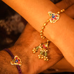 Load image into Gallery viewer, Mayur Barkha Rakhi Lumba Set
