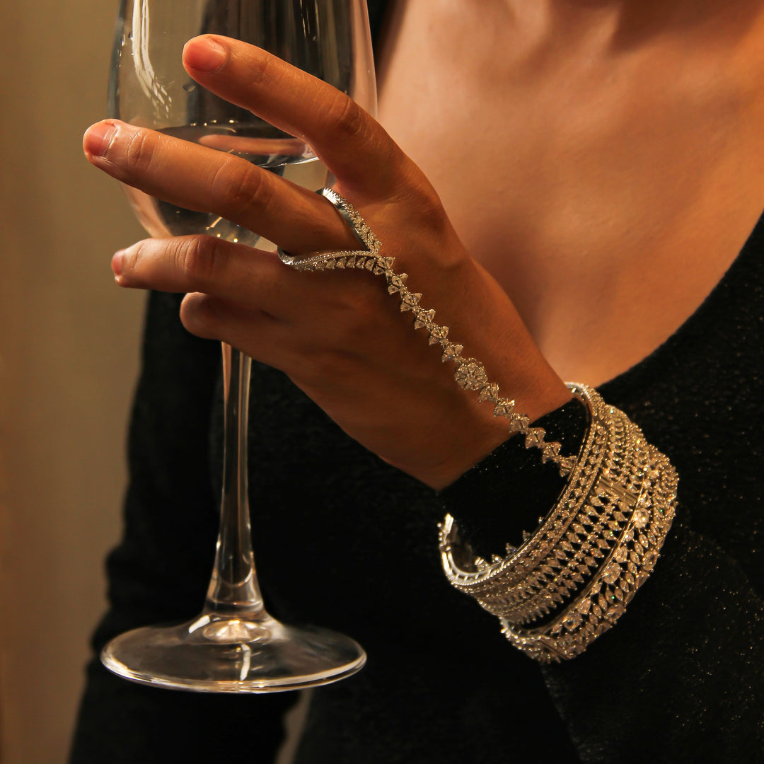 Mabel Handflower and Bangle Set