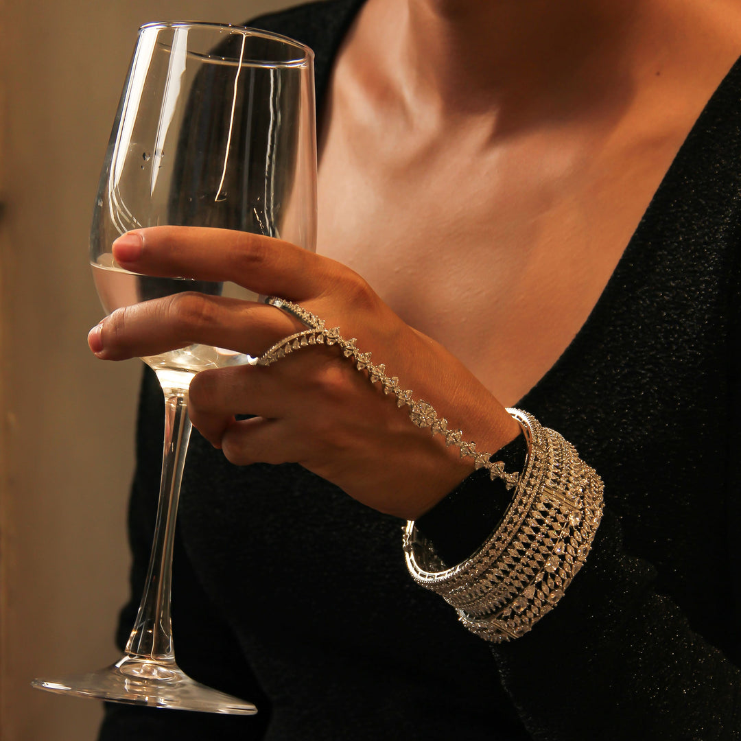 Mabel Handflower and Bangle Set