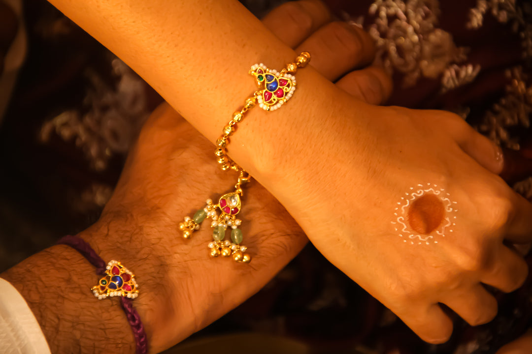 Mayur Barkha Rakhi Lumba Set