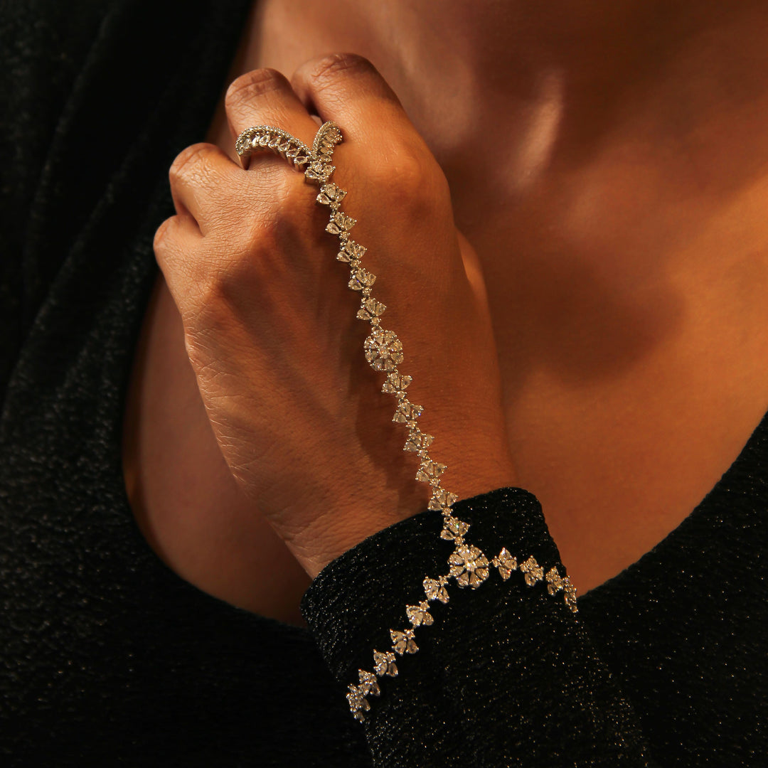 Mabel Handflower and Bangle Set